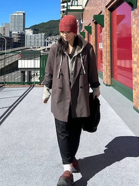 「JEANASIS（ジーナシス）のアイテム（パーカー）」を使った、masakiさん（レディース・161cm）の秋コーディネート