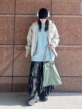 「JEANASIS（ジーナシス）のアイテム（バッグ）」を使った、masakiさん（レディース・161cm）の冬コーディネート