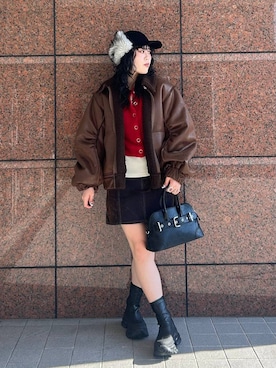 「アイテム（カーディガン/ボレロ）」を使った、masakiさん（レディース・161cm・20代）の冬コーディネート