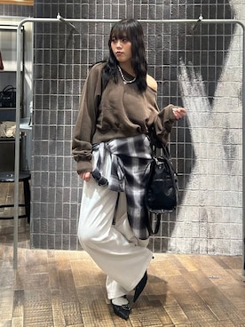 「アイテム（スウェット）」を使った、masakiさん（レディース・161cm）の夏コーディネート