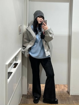 「JEANASIS（ジーナシス）のアイテム（パンツ）」を使った、masakiさん（レディース・161cm）の冬コーディネート