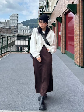 「JEANASIS（ジーナシス）のアイテム（スウェット）」を使った、masakiさん（レディース・161cm）の秋コーディネート