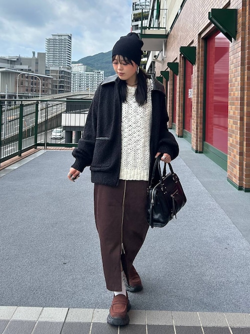 セール】ツイーディニットジャケット/586997（ブルゾン