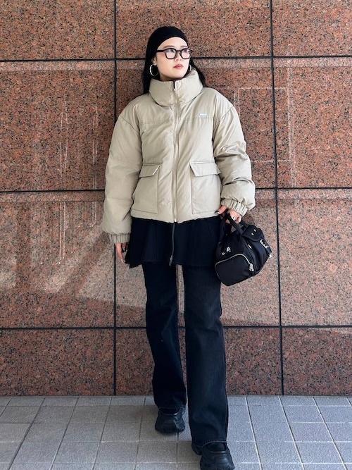 リバーシブルボリュームスタンドパファーコート/572634