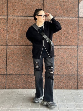 「JEANASIS（ジーナシス）のアイテム（パーカー）」を使った、masakiさん（レディース・161cm）の秋コーディネート