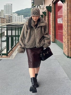 「JEANASIS（ジーナシス）のアイテム（ボストンバッグ）」を使った、masakiさん（レディース・161cm）の秋コーディネート