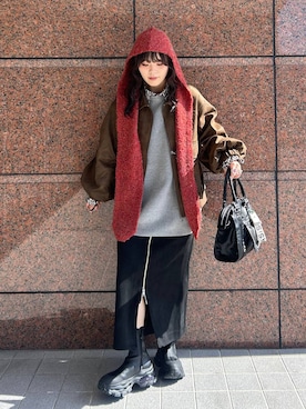 「アイテム（スマホグッズ）」を使った、masakiさん（レディース・161cm）の秋コーディネート