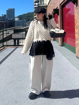 「アイテム（ハンチング/ベレー帽）」を使った、masakiさん（レディース・161cm・20代）の秋コーディネート