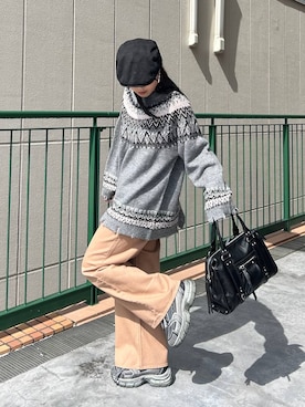 「アイテム（ハンチング/ベレー帽）」を使った、masakiさん（レディース・161cm・20代）の秋コーディネート