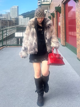 「JEANASIS（ジーナシス）のルーズFITロングブーツ/581263（ブーツ）」を使った、masakiさん（レディース・161cm）の秋コーディネート