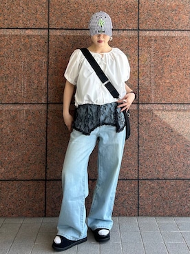「JEANASIS（ジーナシス）のアイテム（バッグ）」を使った、masakiさん（レディース・161cm）の春コーディネート
