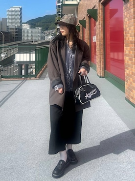 「JEANASIS（ジーナシス）のサキソニーパワショルジャケット/525969（テーラードジャケット）」を使った、masakiさん（レディース・161cm）の秋コーディネート