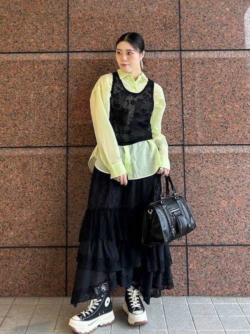 パッチワークコットンレーススカート/646049（スカート）｜JEANASIS