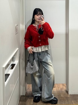 「JEANASIS（ジーナシス）のアイテム（パンツ）」を使った、masakiさん（レディース・161cm）の冬コーディネート