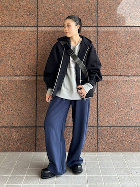 「アイテム（スウェットパンツ）」を使った、masakiさん（レディース・161cm・20代）の秋コーディネート