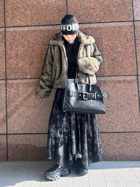 「アイテム（ローファー）」を使った、masakiさん（レディース・161cm・20代）の冬コーディネート