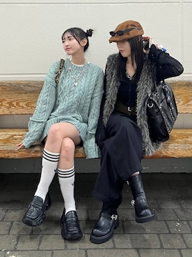 「アイテム（ハンチング/ベレー帽）」を使った、masakiさん（レディース・161cm・20代）の秋コーディネート