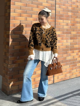 「アイテム（シュシュ）」を使った、masakiさん（レディース・161cm）の冬コーディネート