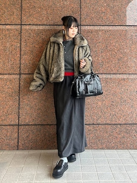 「アイテム（チョーカー）」を使った、masakiさん（レディース・161cm）の冬コーディネート