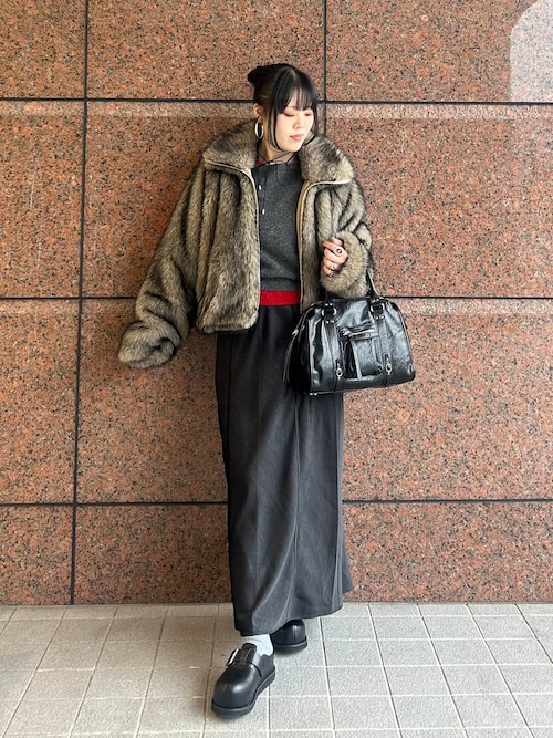 この冬スタイリングの主役にピッタリ！】MIXカラーファーブルゾン