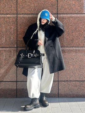 「アイテム（ピーコート）」を使った、masakiさん（レディース・161cm・20代）の冬コーディネート