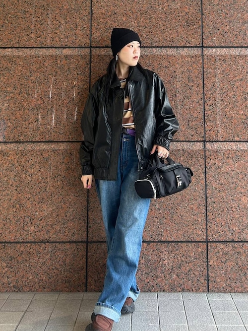 ヴィンテージレザーブルゾン/640179（ブルゾン）｜JEANASIS