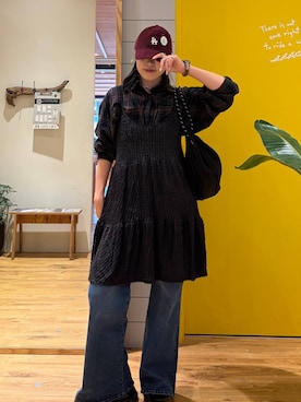 「アイテム（チュニック、ブラック系）」を使った、masakiさん（レディース・161cm）の秋コーディネート