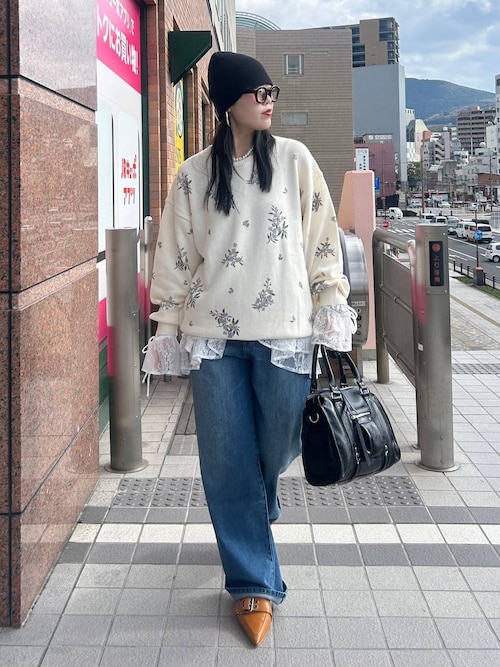 Wフリルヘムレースブラウス/605842（シャツ/ブラウス）｜JEANASIS