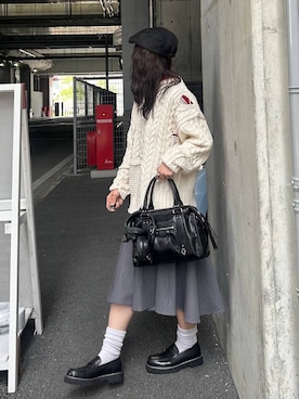 「アイテム（ハンチング/ベレー帽）」を使った、masakiさん（レディース・161cm・20代）の秋コーディネート