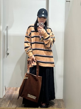 「アイテム（ポロシャツ）」を使った、masakiさん（レディース・161cm）の秋コーディネート