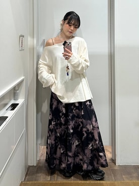 「アイテム（シュシュ）」を使った、masakiさん（レディース・161cm）の秋コーディネート