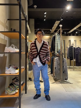 「Sans limite（サンリミット）のアイテム」を使った、野口心さん（メンズ・175cm）の秋コーディネート