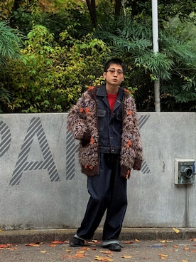 「アイテム（その他アウター、その他）」を使った、野口心さん（メンズ・175cm）の秋コーディネート