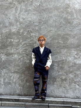 「GARDEN（ガーデン）のアイテム」を使った、野口心さん（メンズ・175cm）の冬コーディネート