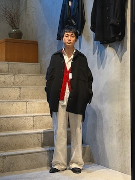 「Toironier（トワロニエ）のアイテム」を使った、野口心さん（メンズ・175cm）の春コーディネート