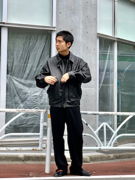 「Wales Bonner」｜野口心さん（メンズ・175cm）の秋コーディネート