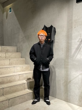 「GARDEN（ガーデン）のアイテム」を使った、野口心さん（メンズ・175cm）の冬コーディネート