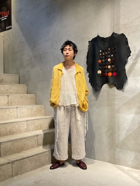 「YANTOR（ヤントル）のアイテム」を使った、野口心さん（メンズ・175cm）の夏コーディネート