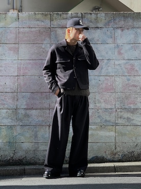 「GARDEN（ガーデン）のアイテム」を使った、野口心さん（メンズ・175cm）の冬コーディネート