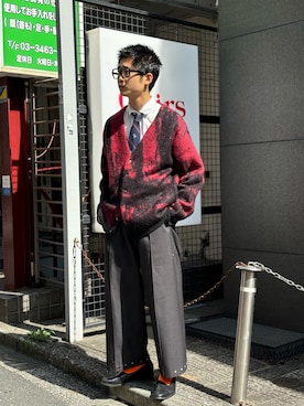 「Sans limite（サンリミット）のアイテム」を使った、野口心さん（メンズ・175cm）の秋コーディネート