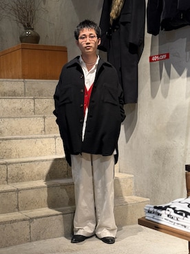 野口心さん（メンズ・175cm）の冬コーディネート