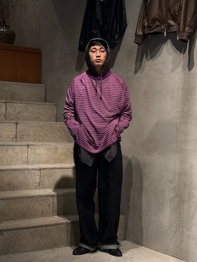 「Toironier（トワロニエ）のToironier/トワロニエ/5Pocket Denim Pants（デニムパンツ、その他）」を使った、野口心さん（メンズ・175cm）の春コーディネート