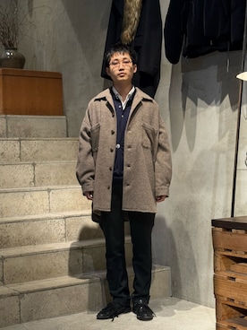 野口心さん（メンズ・175cm）の冬コーディネート