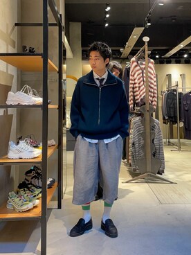 「NICHOLAS DALEY（ニコラスデイリー）のアイテム（パンツ）」を使った、野口心さん（メンズ・175cm）の秋コーディネート