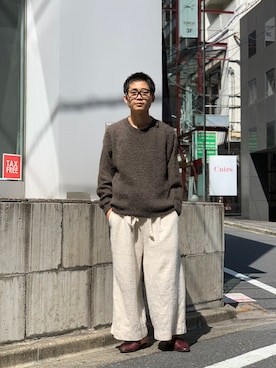 「YANTOR（ヤントル）のアイテム」を使った、野口心さん（メンズ・175cm）の秋コーディネート