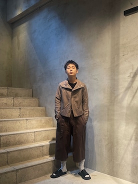 「アイテム（その他アウター）」を使った、野口心さん（メンズ・175cm・20代）の夏コーディネート