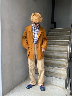 「GARDEN（ガーデン）のアイテム」を使った、野口心さん（メンズ・175cm）の冬コーディネート