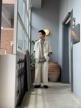 「YANTOR（ヤントル）のアイテム」を使った、野口心さん（メンズ・175cm）の夏コーディネート