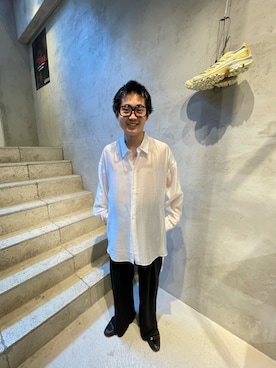 「SHINYAKOZUKA（シンヤコヅカ）のアイテム」を使った、野口心さん（メンズ・175cm）の夏コーディネート
