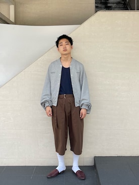 「アイテム（その他アウター）」を使った、野口心さん（メンズ・175cm）の夏コーディネート